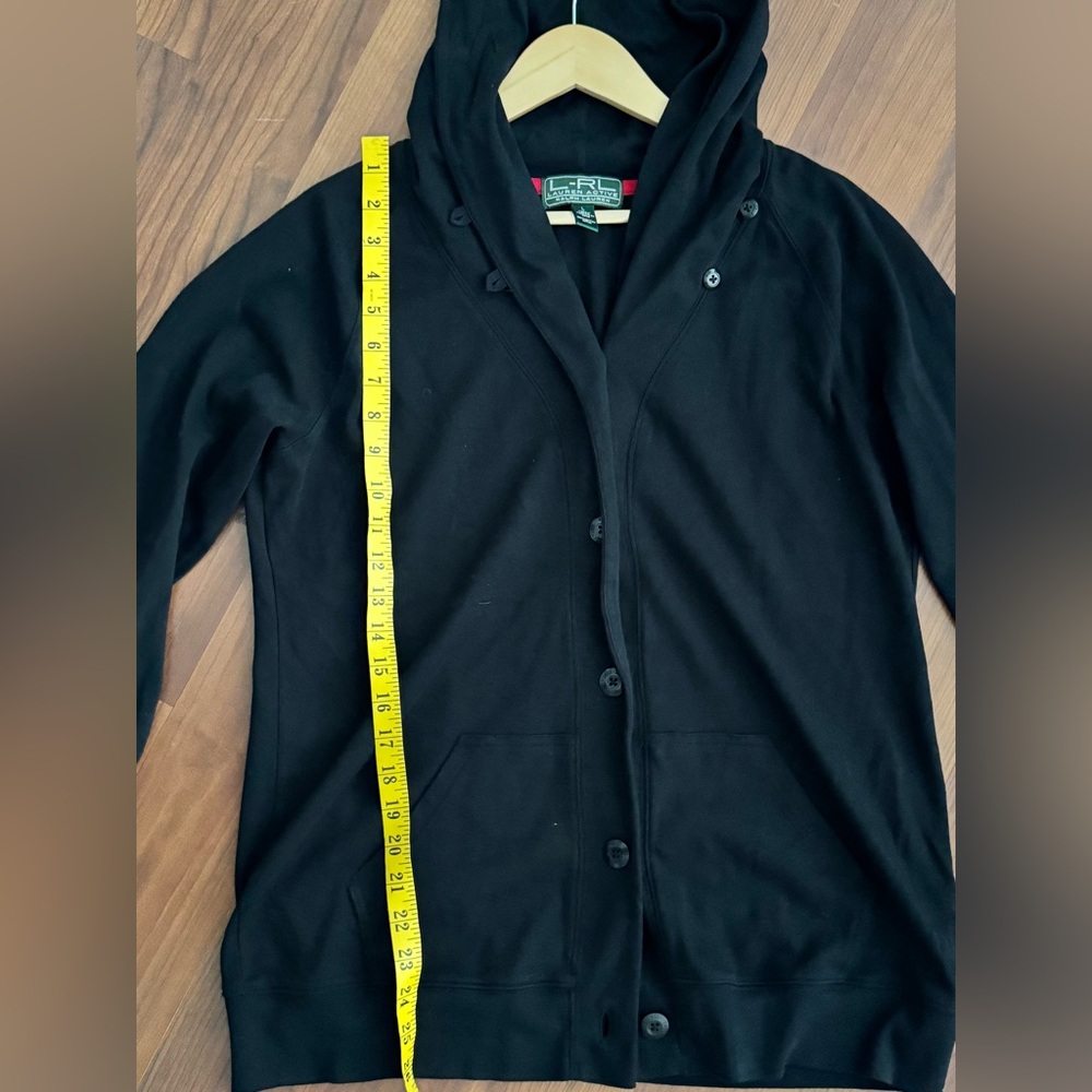 Ralph Lauren Black Hooded Cardigan